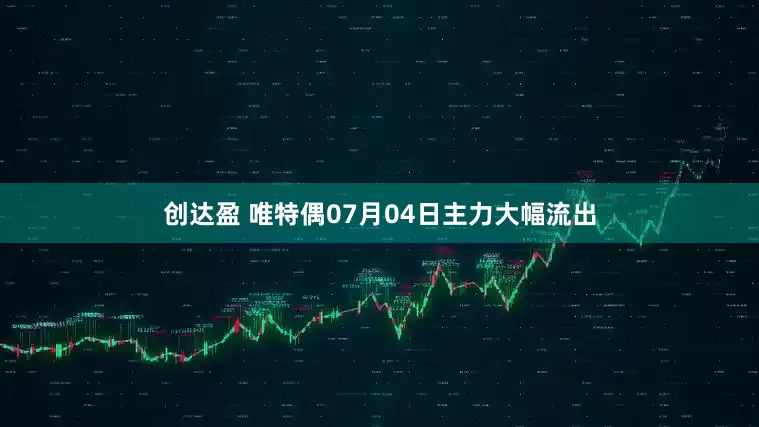 创达盈 唯特偶07月04日主力大幅流出
