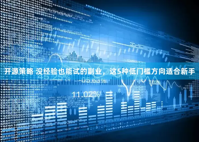 开源策略 没经验也能试的副业，这5种低门槛方向适合新手